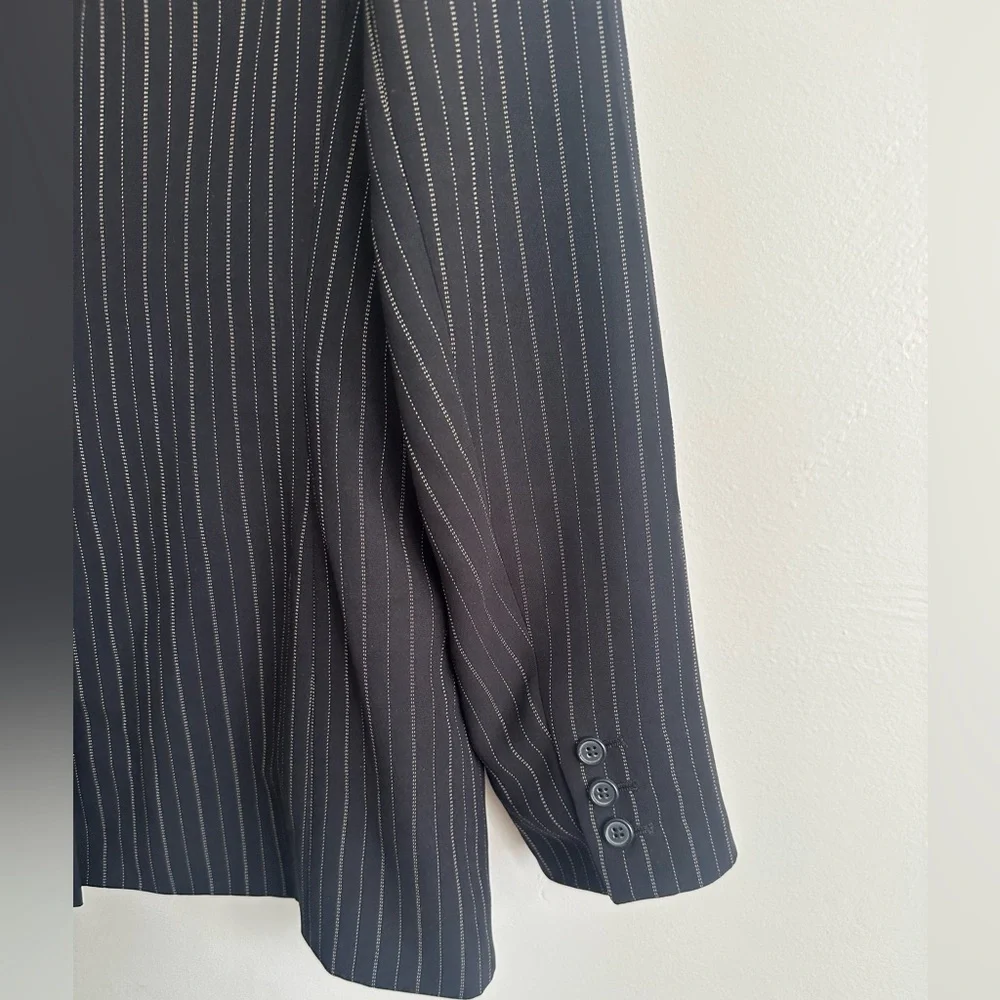 Laura Scott Black Pinstripe Blazer